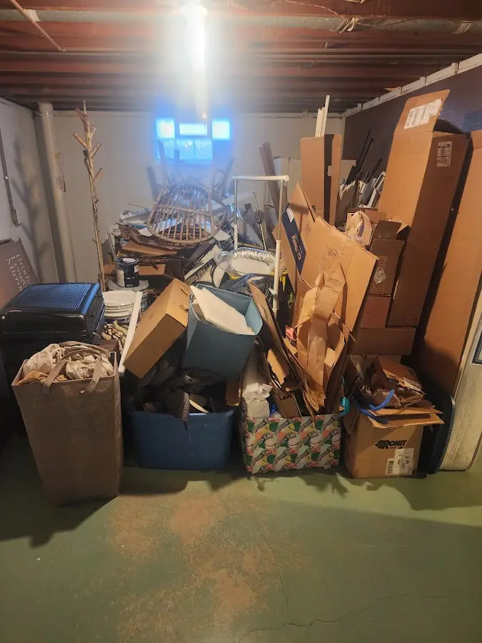 Roll-off dumpster container at job site for 20 Yard Dumpster Rental in Springfield